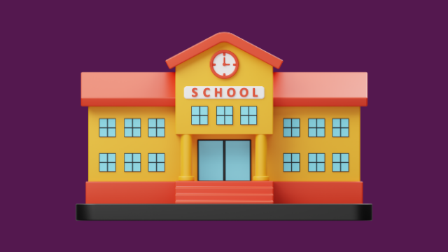 Graphic of a school building